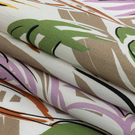 Mood Exclusive Taupe Foliate Figment Cotton Shirting