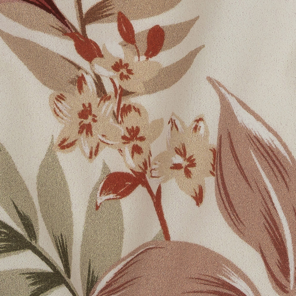 Mood Exclusive Cream Pastel Tropics Stretch Cotton Twill