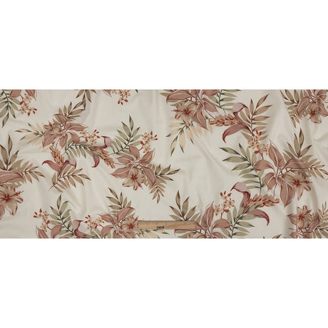 Mood Exclusive Cream Pastel Tropics Stretch Cotton Twill