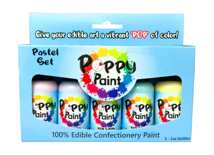 Poppy Paint 5Pc Pastel Set Kit - Each bottle 30 ml (1 fl oz)