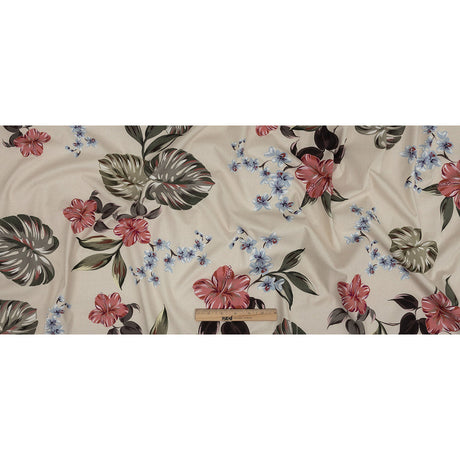 Mood Exclusive Whitecap Gray Painted Paradise Stretch Cotton Twill