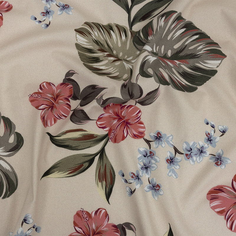 Mood Exclusive Whitecap Gray Painted Paradise Stretch Cotton Twill
