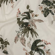 Mood Exclusive Ivory Leafy Greens Stretch Cotton Twill