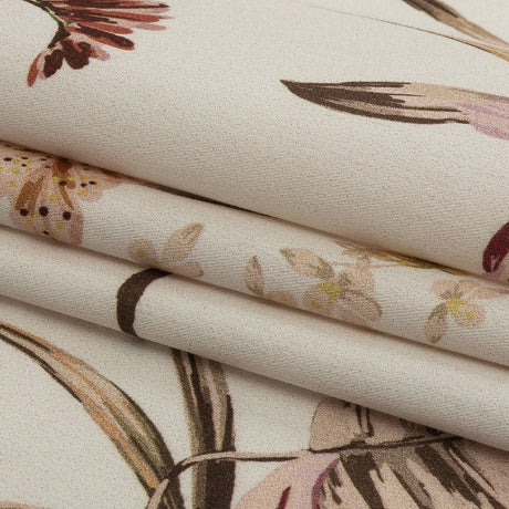 Mood Exclusive Ivory Leaves of Change Stretch Cotton Twill