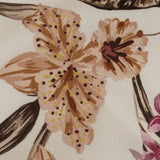 Mood Exclusive Ivory Leaves of Change Stretch Cotton Twill