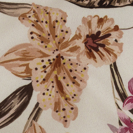 Mood Exclusive Ivory Leaves of Change Stretch Cotton Twill