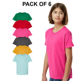 6 Pack : Tultex® Youth Fine Jersey Crew Neck Short Sleeve T-Shirt