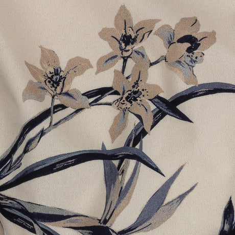 Mood Exclusive Ivory Soft Shadows Stretch Cotton Twill