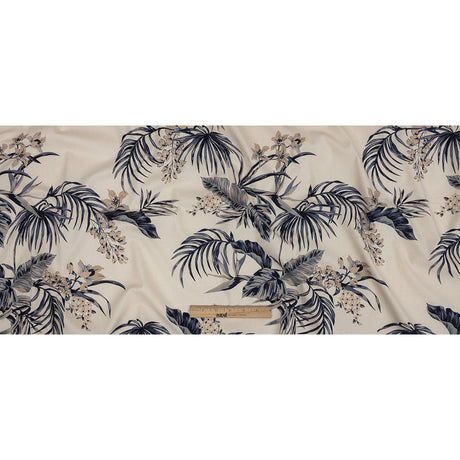 Mood Exclusive Ivory Soft Shadows Stretch Cotton Twill