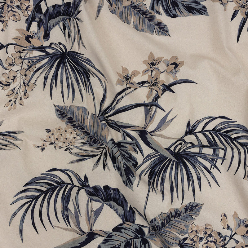 Mood Exclusive Ivory Soft Shadows Stretch Cotton Twill