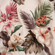 Mood Exclusive Ivory Hibiscus Holiday Stretch Cotton Twill