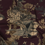 Mood Exclusive Burgundy Flying Home Stretch Cotton Poplin