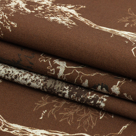 Mood Exclusive Brown Old Growth Stretch Cotton Poplin