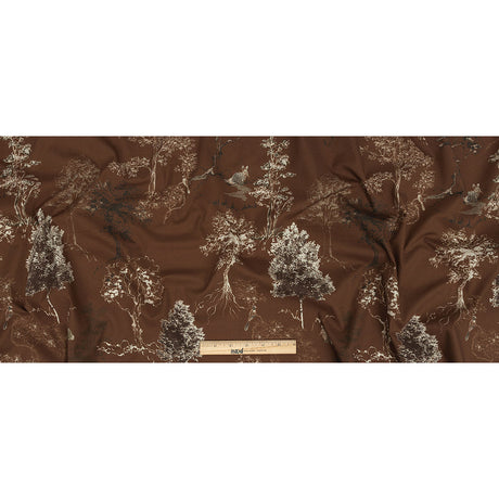 Mood Exclusive Brown Old Growth Stretch Cotton Poplin