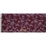 Mood Exclusive Maroon Arboreal Accord Stretch Cotton Poplin