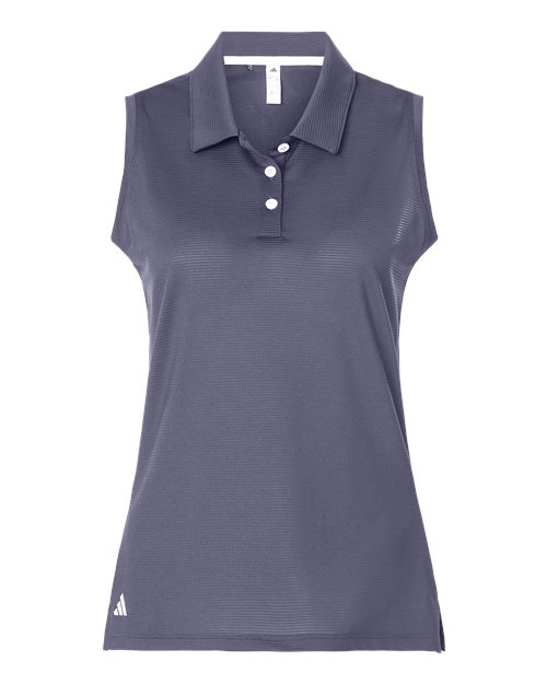 Women's Ottoman Sleeveless Polo in Recycled Polyester Blend