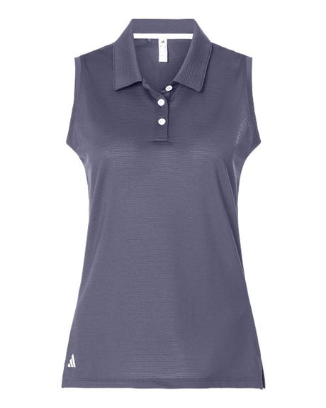 Women's Ottoman Sleeveless Polo in Recycled Polyester Blend