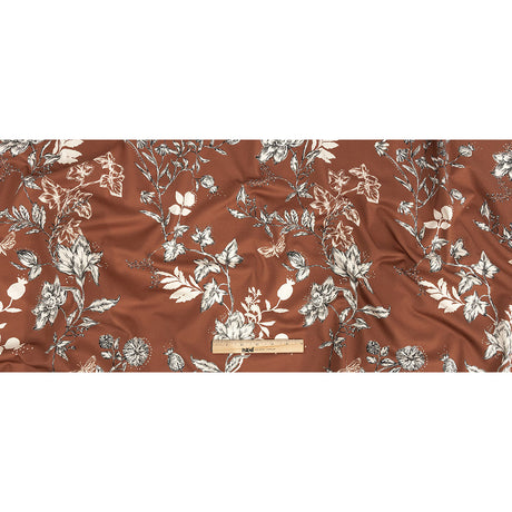 Mood Exclusive Brown Curious Consideration Stretch Cotton Sateen