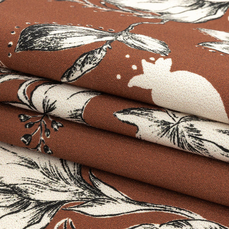 Mood Exclusive Brown Curious Consideration Stretch Cotton Sateen