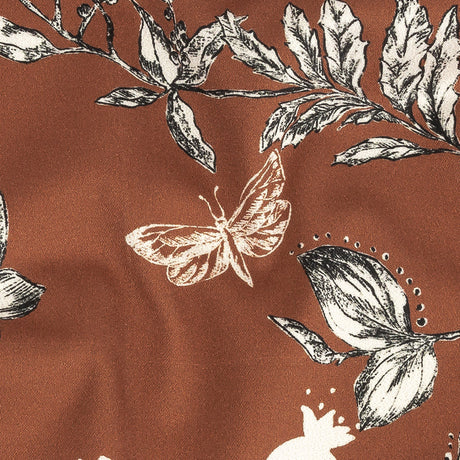 Mood Exclusive Brown Curious Consideration Stretch Cotton Sateen