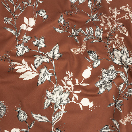 Mood Exclusive Brown Curious Consideration Stretch Cotton Sateen
