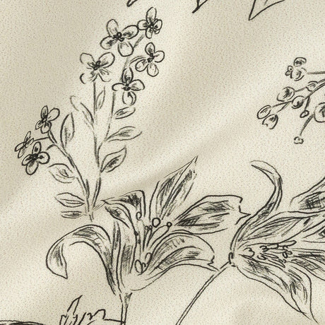 Mood Exclusive Ivory Organic Delineation Stretch Cotton Sateen