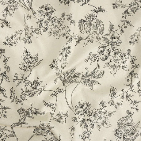 Mood Exclusive Ivory Organic Delineation Stretch Cotton Sateen
