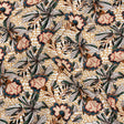 Slubbed Viscose Woven Print - Mustard and Terracotta Floral and Zig Zag - Mood Exclusive Retro Blossoms