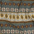 Slubbed Viscose Woven Print - Olive and Slate Medallion Stripes - Mood Exclusive Hipster Haven