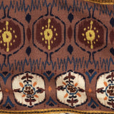 Slubbed Viscose Woven Print - Rust and Mustard Medallion Stripes - Mood Exclusive Hipster Haven