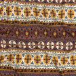 Slubbed Viscose Woven Print - Rust and Mustard Medallion Stripes - Mood Exclusive Hipster Haven