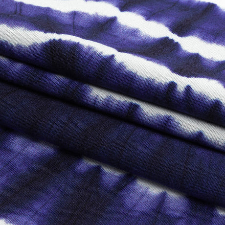 Mood Exclusive Navy Twisted Tie Dye Stretch Viscose Batiste