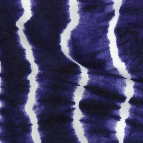 Mood Exclusive Navy Twisted Tie Dye Stretch Viscose Batiste
