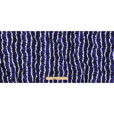 Mood Exclusive Navy Twisted Tie Dye Stretch Viscose Batiste