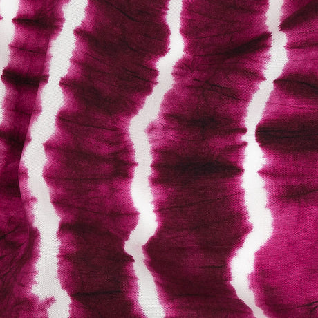 Stretch Viscose Batiste Print - Fuchsia and White Tie Dye - Mood Exclusive Making Waves