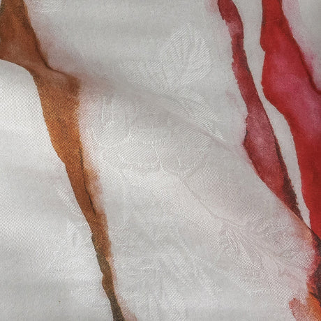 Mood Exclusive Red Chromatic Crevices Flowery Viscose Jacquard