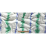 Flowery Viscose Jacquard Print - Green and Blue Tie Dye Stripes - Mood Exclusive Cloud Writing