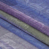 Flowery Viscose Jacquard Print - Periwinkle, Blue and Olive Stripes - Mood Exclusive Fossil Fascination