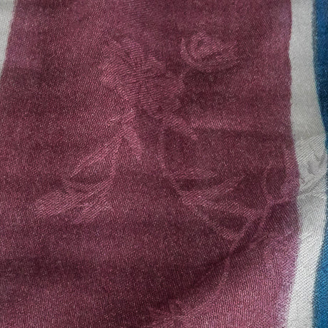 Flowery Viscose Jacquard Print - Purple, Blue and White Stripes - Mood Exclusive Morning Blinds