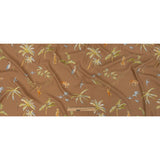 Sustainable Viscose Woven Print - Beige Animals and Palm Trees - Mood Exclusive Savanna Spectacle