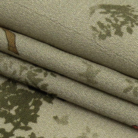 Sustainable Viscose Woven Print - Pale Green Savanna Animals and Trees - Mood Exclusive Serene Safari
