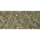 Sustainable Viscose Woven Print - Pale Green Savanna Animals and Trees - Mood Exclusive Serene Safari