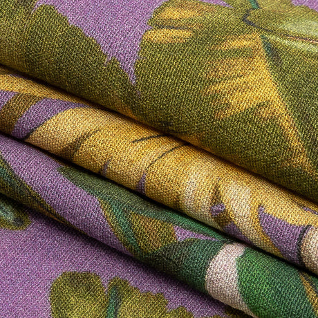 Sustainable Viscose Woven Print - Purple, Green and Red Floral - Mood Exclusive Vivid Vanity