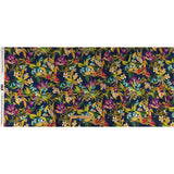 Sustainable Viscose Woven Print - Navy Blue, Green and Purple Floral - Mood Exclusive Tropics at Twilight