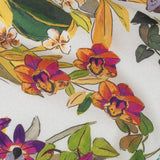Sustainable Viscose Woven Print - White, Green and Purple Floral - Mood Exclusive Tropics at Twilight