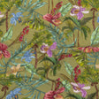 Sustainable Viscose Woven Print - Green Trees, Leaves and Flowers - Mood Exclusive Organic Orchids