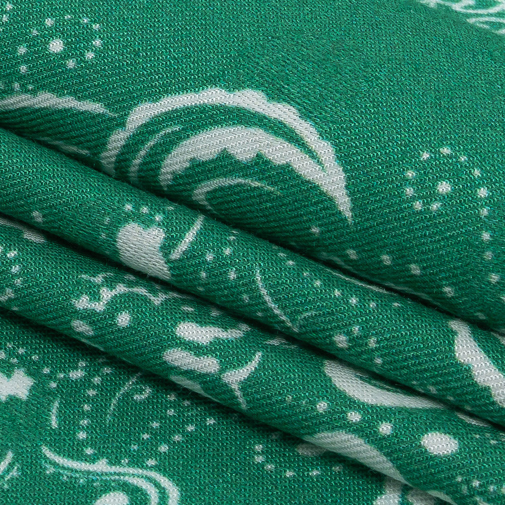 Polka Dotted Viscose Jacquard Panel - Green Floral Bandana - Mood Exclusive Dauntless Disguise