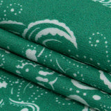 Polka Dotted Viscose Jacquard Panel - Green Floral Bandana - Mood Exclusive Dauntless Disguise