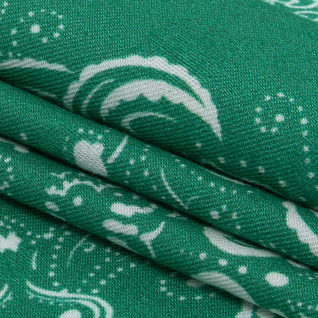 Polka Dotted Viscose Jacquard Panel - Green Floral Bandana - Mood Exclusive Dauntless Disguise