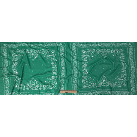 Polka Dotted Viscose Jacquard Panel - Green Floral Bandana - Mood Exclusive Dauntless Disguise